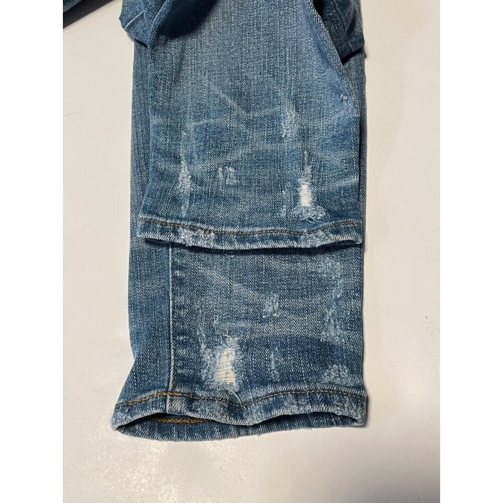 Madewell jeans womens 29 9" high rise skinny 32 x 29 distressed blue - Picture 7 of 10